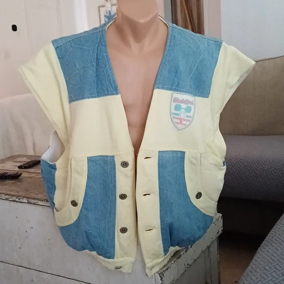 80s vintage Uncle Sam lifting bodybuilding gym streetwear vest L - Picture 1 of 14